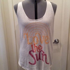 SOLD Mossimo Summer White Tank Love The Sun